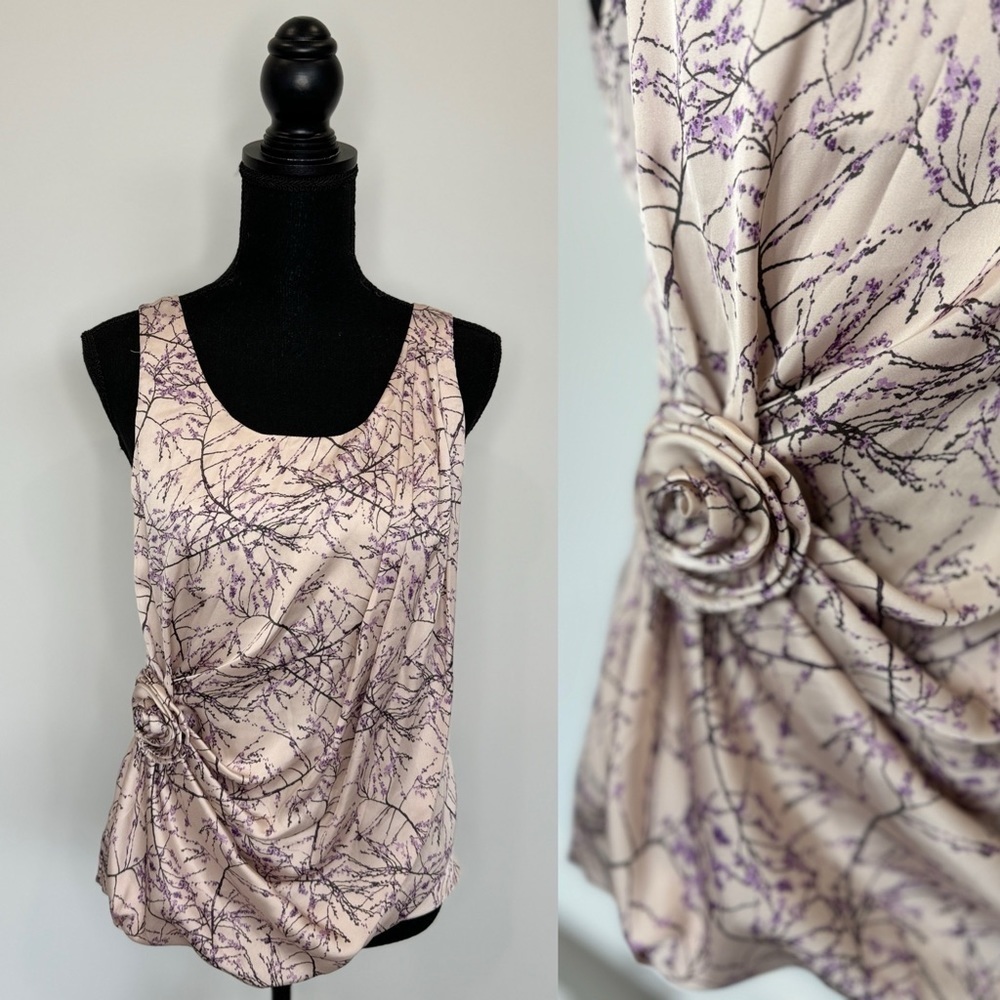 H&M Purple Floral Sleeveless Blouse (4)